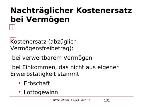 Nikolaus Dimmel: Zentrale Bereiche des BMS-Rechts