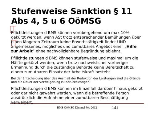 Nikolaus Dimmel: Zentrale Bereiche des BMS-Rechts