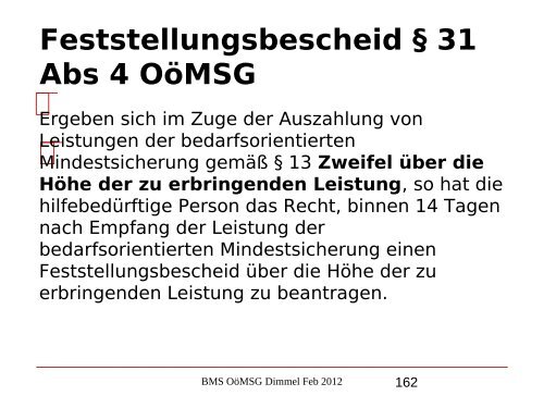 Nikolaus Dimmel: Zentrale Bereiche des BMS-Rechts