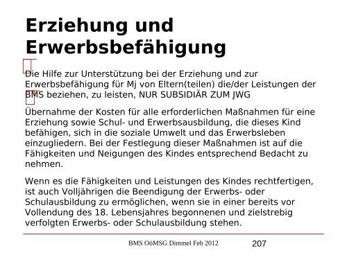 Nikolaus Dimmel: Zentrale Bereiche des BMS-Rechts