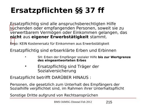 Nikolaus Dimmel: Zentrale Bereiche des BMS-Rechts