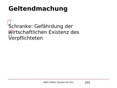 Nikolaus Dimmel: Zentrale Bereiche des BMS-Rechts