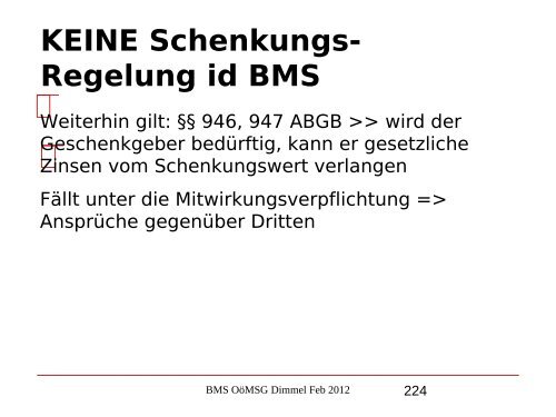 Nikolaus Dimmel: Zentrale Bereiche des BMS-Rechts