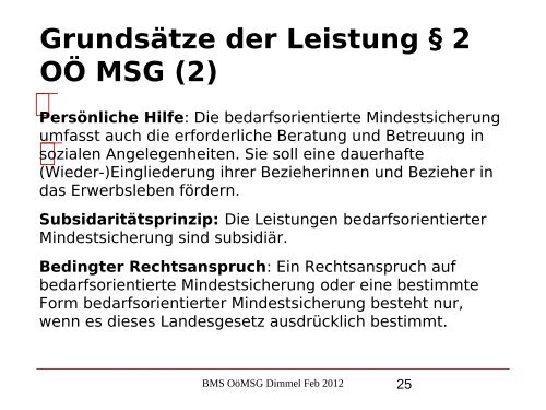 Nikolaus Dimmel: Zentrale Bereiche des BMS-Rechts