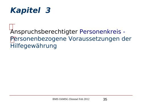 Nikolaus Dimmel: Zentrale Bereiche des BMS-Rechts