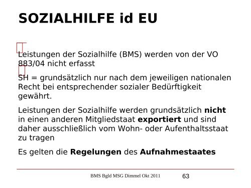 Nikolaus Dimmel: Zentrale Bereiche des BMS-Rechts