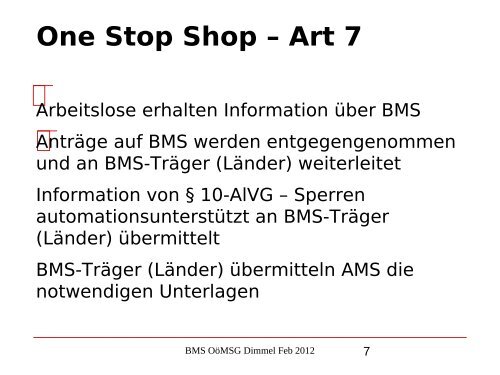 Nikolaus Dimmel: Zentrale Bereiche des BMS-Rechts