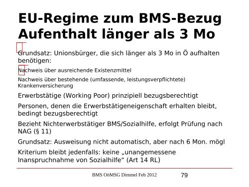 Nikolaus Dimmel: Zentrale Bereiche des BMS-Rechts