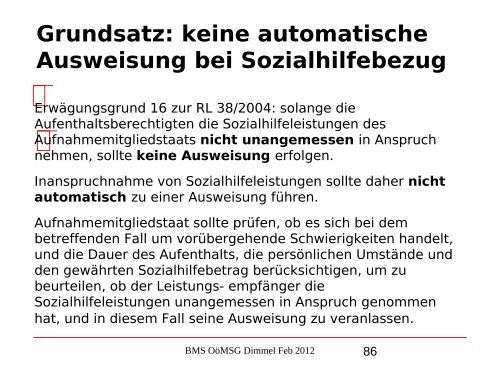 Nikolaus Dimmel: Zentrale Bereiche des BMS-Rechts