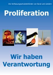 Proliferation - Bundesamt für Verfassungsschutz