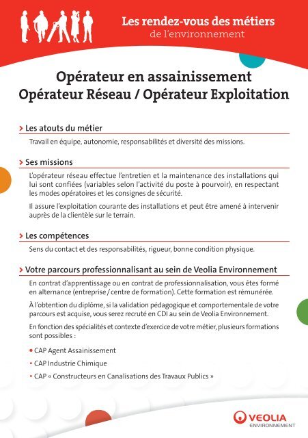 Fiche Metier Operateur Assainissement A5.indd - Veolia ...