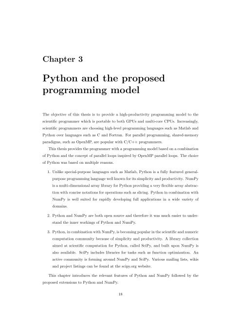 A Compiler for Parallel Exeuction of Numerical Python Programs on ...