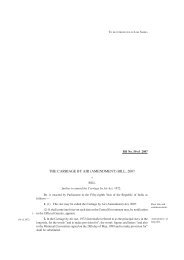 THE CARRIAGE BY AIR (AMENDMENT) BILL, 2007 - PRS