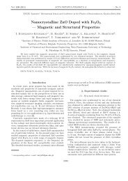 Nanocrystalline ZnO Doped with Fe2O3 â Magnetic and Structural ...