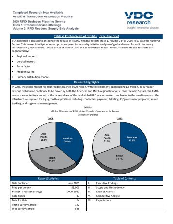 RFID Readers Market Study Report Brochure - VDC Research