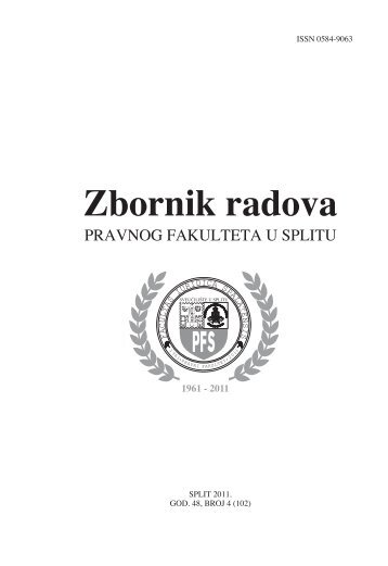 Zbornik radova - Pravni Fakultet