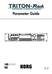 TRITON Rack Parameter Guide - Korg