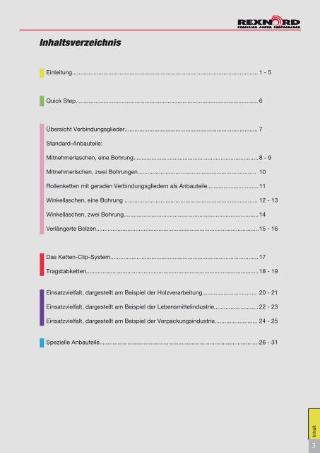 Rollenketten mit Anbauteilen - Rexnord