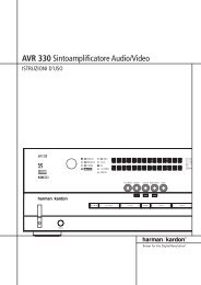 AVR 330 Sintoamplificatore Audio/Video - Aerne Menu