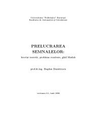 PRELUCRAREA SEMNALELOR: