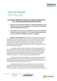 NOTA DE PREMSA PRESS RELEASE - Sala de prensa - Telefónica