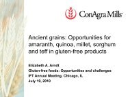 Ancient grains: Opportunities for amaranth, quinoa ... - Pulse Canada