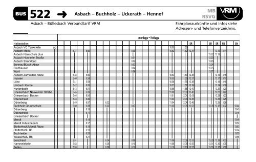 Asbach − Buchholz − Uckerath − Hennef Bhf