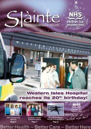 Slainte Winter 2012 - Western Isles Hospital reaches its 20th birthday