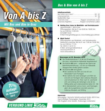 Bus und Bim von A bis Z - Verkehrsverbund Steiermark