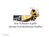 How To Request A gtID# (Georgia Tech Identification Number)