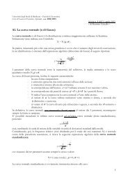 A1. La curva normale (o di Gauss) - Università degli Studi della ...