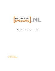 Rotterdamse Aanpak Dyslexie werkt - Masterplan Dyslexie