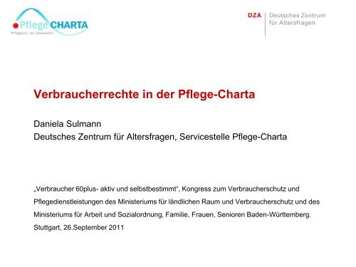 Die Pflege-Charta Praxisanwendungen in europäischer Perspektive