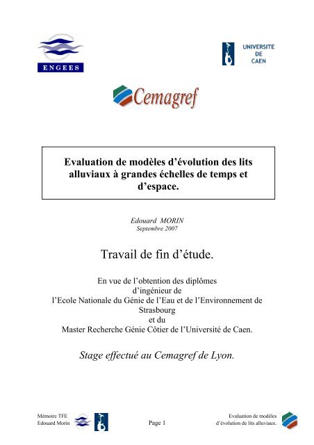 Travail de fin d'Ã©tude. - ENGEES