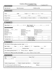 Foodborne Illness Complaint Form