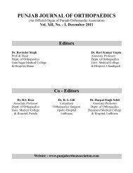 Editorial - Punjab Orthopaedic Association
