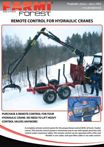 REMOTE CONTROL FOR HYDRAULIC CRANES - Farmi Forest