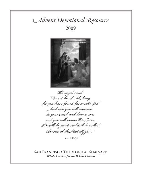 Advent Devotional Resource - San Francisco Theological Seminary