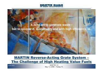 MARTIN reverse-acting grate