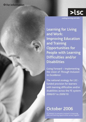 Learning for living and work - lsc.gov.uk - Learning and Skills Council