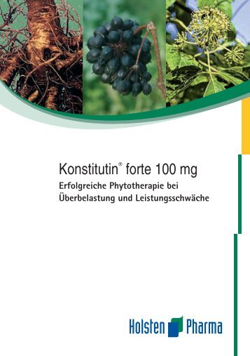 KonstitutinÂ® forte 100 mg - Holsten Pharma GmbH