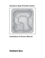 2000-2001 Portofino Owners Manual - Champagne Spas