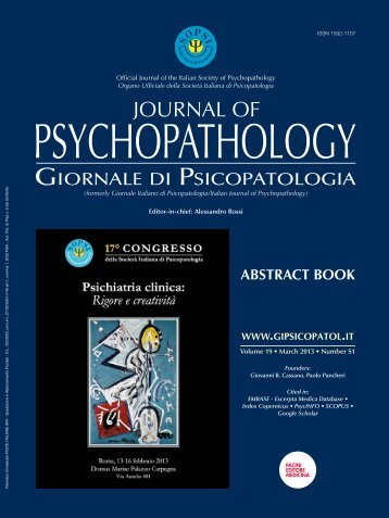 Sessione Posters - Journal of Psychopathology