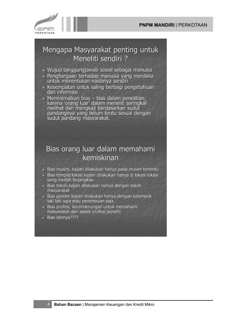 ebook BB Pelatihan Askot Fasilitator Ekonomi - P2KP