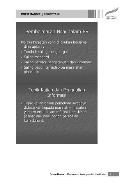 ebook BB Pelatihan Askot Fasilitator Ekonomi - P2KP