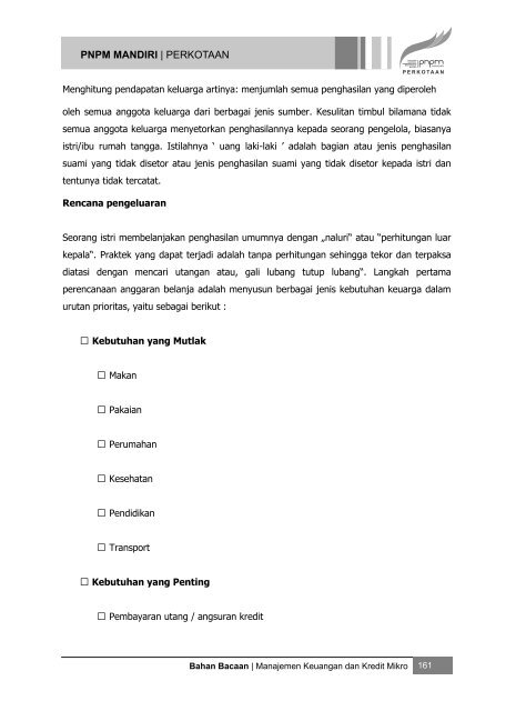 ebook BB Pelatihan Askot Fasilitator Ekonomi - P2KP