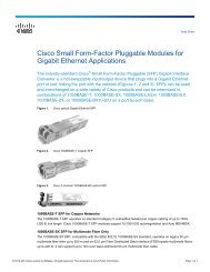 Cisco Small Form-Factor Pluggable Modules for Gigabit Ethernet ...