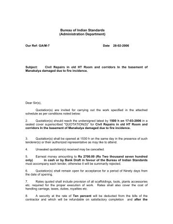 Bureau of Indian Standards (Administration Department) - BIS