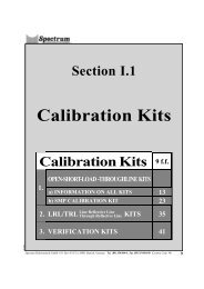 SMP Calibration Kits - Spectrum Elektrotechnik GmbH