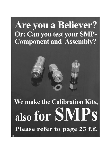 SMP Calibration Kits - Spectrum Elektrotechnik GmbH